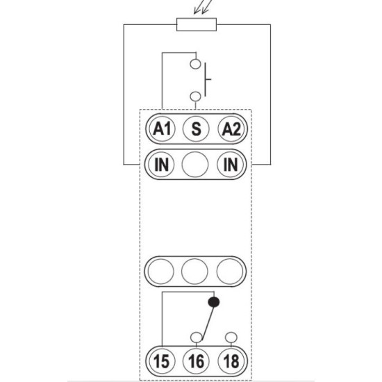 Сутінкове реле ETI 002470011 SOU-1 230V AC (1x16A AC1)