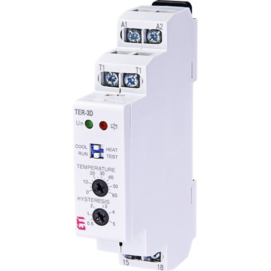Термореле ETI 002471843 TER-3 D (0...+60) AC/DC 24-240 AC/DC (1x16A AC1)