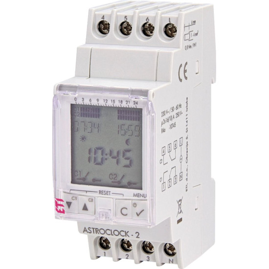 Астрономічний таймер ETI 002472051 ASTROCLOCK-2