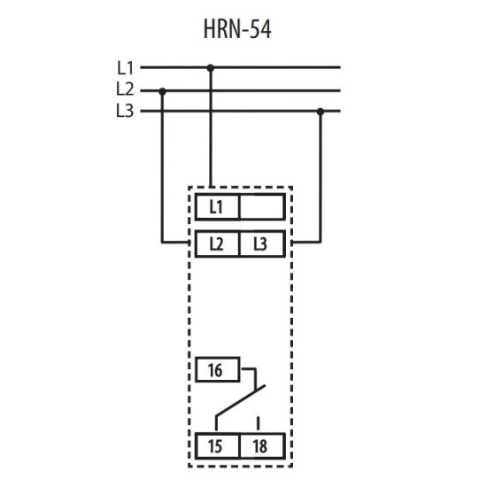 Реле контролю послідовності фаз та напруги ETI 002471416 HRN-54 3x400AC (3F 1x8A AC1) без нейтралі