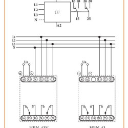 Реле контролю фаз ETI 002471430 HRN-43N 400V AC (3F 2x16A AC1) з нейтраллю
