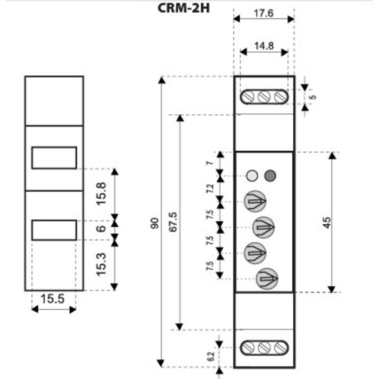 Реле часу ETI 002470003 CRM-2H UNI 12-240V AC/DC