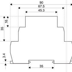 Імпульсне реле з функцією пам'ять ETI 002470008 MR-42 UNI 12-240V AC/DC (2x16A AC1)