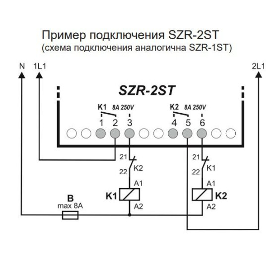 Реле автоматичного увімкнення резерву ETI 002471511 SZR-2ST