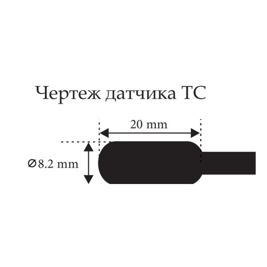 Термодатчик з подвійною ізоляцією ETI 002471807 ТС-6 (0...+70) 6м