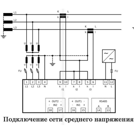 Трифазний аналізатор мережі ETI 004656910 ENA33LCD (96x96мм 230V AC)