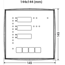 Трифазний аналізатор мережі ETI 004656578 ENA3 (144x144мм 3x400+N)