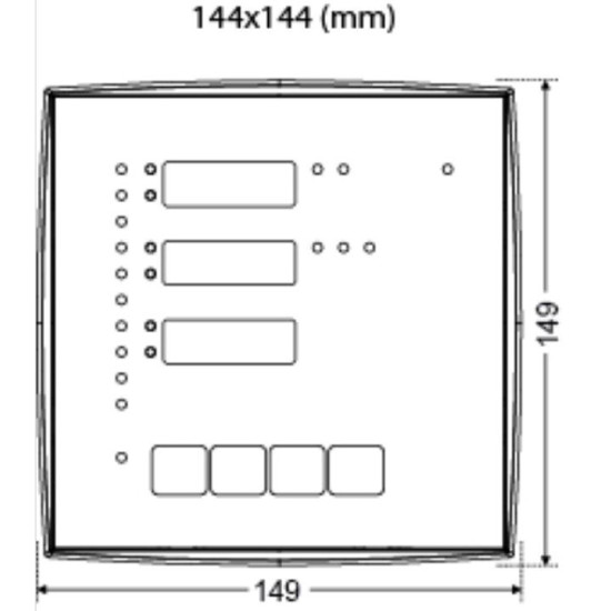 Трифазний аналізатор мережі ETI 004656578 ENA3 (144x144мм 3x400+N)