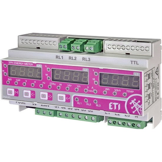 Трифазний аналізатор мережі ETI 004656579 ENA3D (9 модулів DIN-rail 230 L/N)