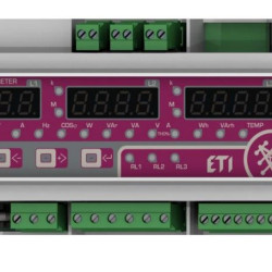 Трифазний аналізатор мережі ETI 004656579 ENA3D (9 модулів DIN-rail 230 L/N)