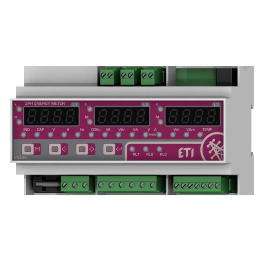 Трифазний аналізатор мережі ETI 004656579 ENA3D (9 модулів DIN-rail 230 L/N)