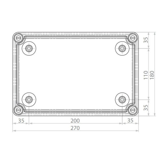 Пластикова розподільна коробка ETI 001102500 SB-32 (270x180x170) IP66