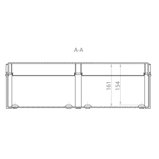 Пластикова розподільна коробка ETI 001102502 SB-64 (540x360x170) IP66