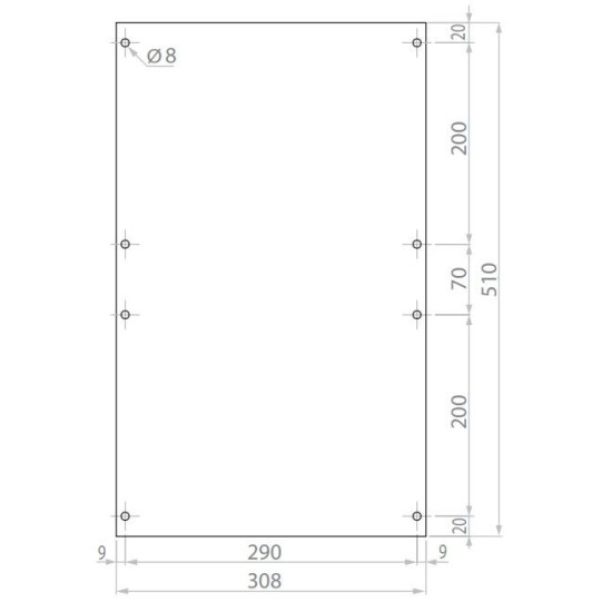 Пластикова розподільна коробка ETI 001102502 SB-64 (540x360x170) IP66