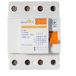 Пристрій захисного відключення ECOHOME 3P+N 25A/30мА