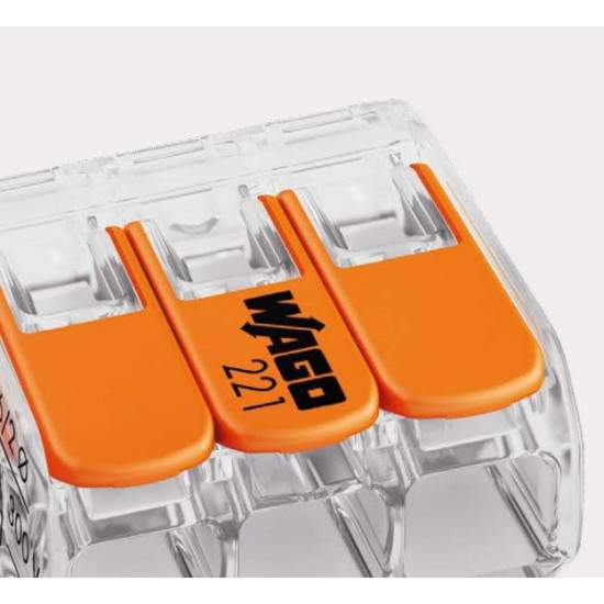 Клема на 3 дроти WAGO COMPACT 41А