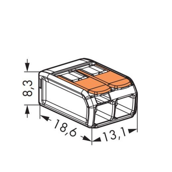 Клема на 2 дроти WAGO COMPACT 41А