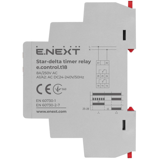 Реле часу запуску зірка-трикутник e.control.t18, E-Next
