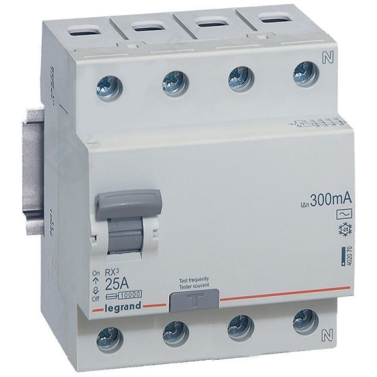 ПЗВ Legrand (402070) RX3 3P+N 25А 300mA AC