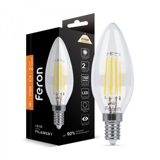Лампа LED LB-68 Feron 4Вт E14 2700K