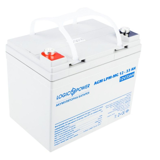 Акумулятор LogicPower AGM LPM-MG 12-33 AH 12В