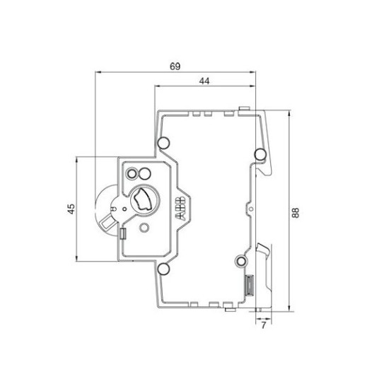 Автоматичний вимикач ABB BASIC M 2Р 50А 4,5kA