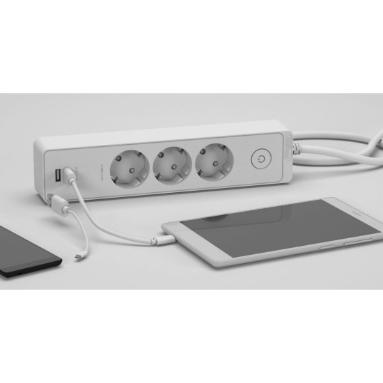 Подовжувач Schneider Electric ST945U1W на 5 гнізд та 2хUSB (1,5м) білий