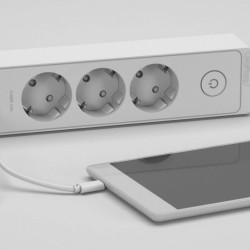 Подовжувач Schneider Electric ST945U1WA на 5 гнізд та 2хUSB (1,5м) алюміній