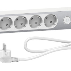 Подовжувач Schneider Electric ST945U1WA на 5 гнізд та 2хUSB (1,5м) алюміній