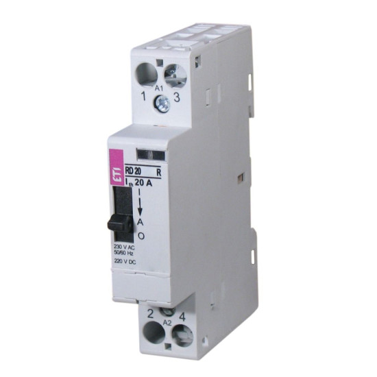 Контактор ETI 002464048 RR 20-02-R 230V AC 20A (AC1) з ручним керуванням