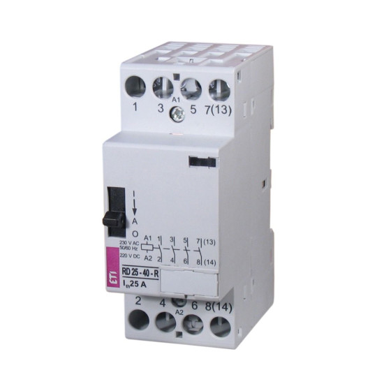 Контактор ETI 002464052 RR 25-40-R 230V AC 25A (AC1) з ручним керуванням