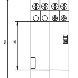 Контактор ETI 002464065 RR 25-04 24V AC (ручне керування)