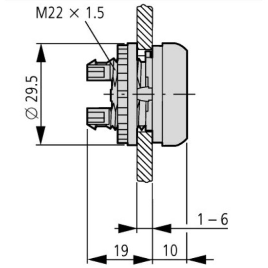 Головка кнопки Eaton Moeller M22-DR-R