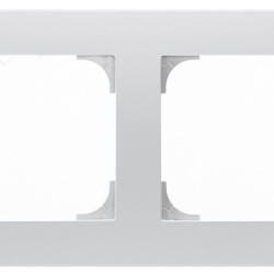 Двопостова рамка ABB Sky 8572 PL (срібло)