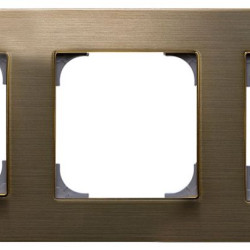 Трипостова рамка ABB Sky 8573 OE (золото)