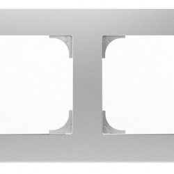 Чотирипостова рамка ABB Sky 8574 PL (срібло)