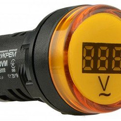 Жовтий постовий вольтметр Аско-Укрем AD22-22 DVM AC 80-500В