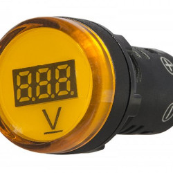 Жовтий постовий вольтметр Аско-Укрем AD22-22 DVM DC 5-30В