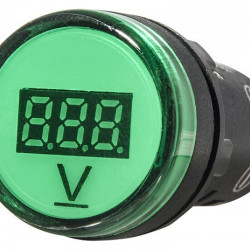 Зелений постовий вольтметр Аско-Укрем AD22-22 DVM DC 5-30В