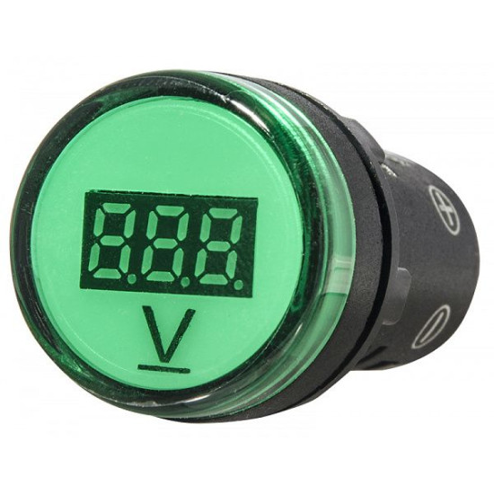 Зелений постовий вольтметр Аско-Укрем AD22-22 DVM DC 5-30В