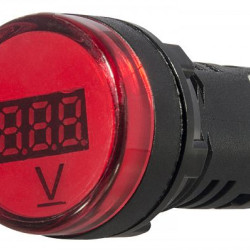 Червоний постовий вольтметр Аско-Укрем AD22-22 DVM DC 5-30В