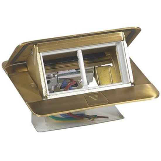 Лючок з висувним блоком Legrand 54016 4М (латунь)