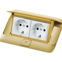 Лючок з висувним блоком Legrand 54016 4М (латунь)