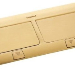 Лючок із висувним блоком розеток Legrand 54017 6М (латунь)