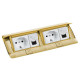 Лючок із висувним блоком розеток Legrand 54017 6М (латунь)