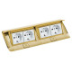 Лючок із висувним блоком розеток Legrand 54018 8М (латунь)