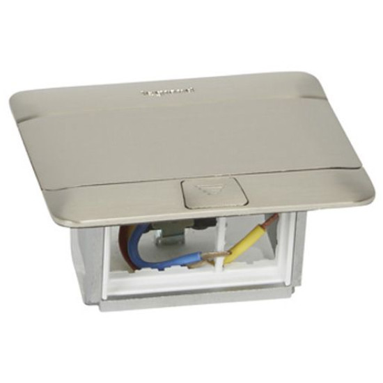 Лючок із висувним блоком розеток Legrand 54020 3М (нержавіюча сталь)