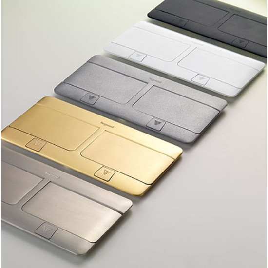 Лючок із висувним блоком Legrand 54021 4М (нержавіюча сталь)