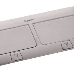 Лючок із висувним блоком розеток Legrand 54023 8М (нержавіюча сталь)