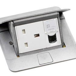 Лючок із висувним блоком Legrand 54010 3М (алюміній)